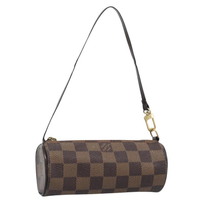 LOUIS VUITTON Damier Ebene Papillon Pouch LV Auth 184346