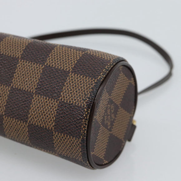 LOUIS VUITTON Damier Ebene Papillon Pouch LV Auth 184346