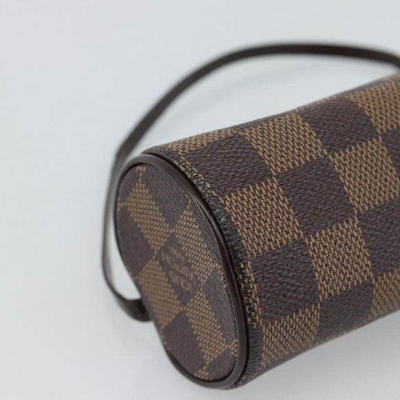 LOUIS VUITTON Damier Ebene Papillon Pouch LV Auth 184346