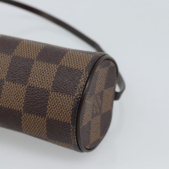 LOUIS VUITTON Damier Ebene Papillon Pouch LV Auth 184346