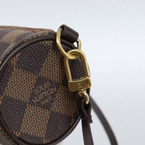 LOUIS VUITTON Damier Ebene Papillon Pouch LV Auth 184346