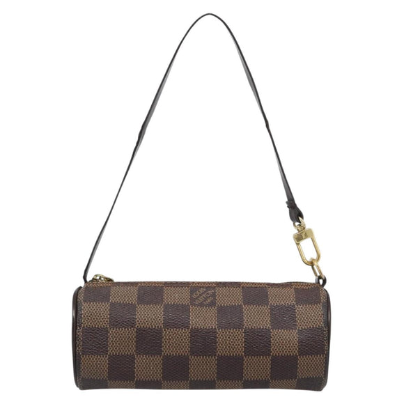 LOUIS VUITTON Damier Ebene Papillon Pouch LV Auth 184346