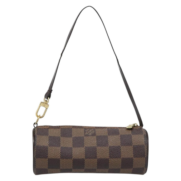 LOUIS VUITTON Damier Ebene Papillon Pouch LV Auth 184346