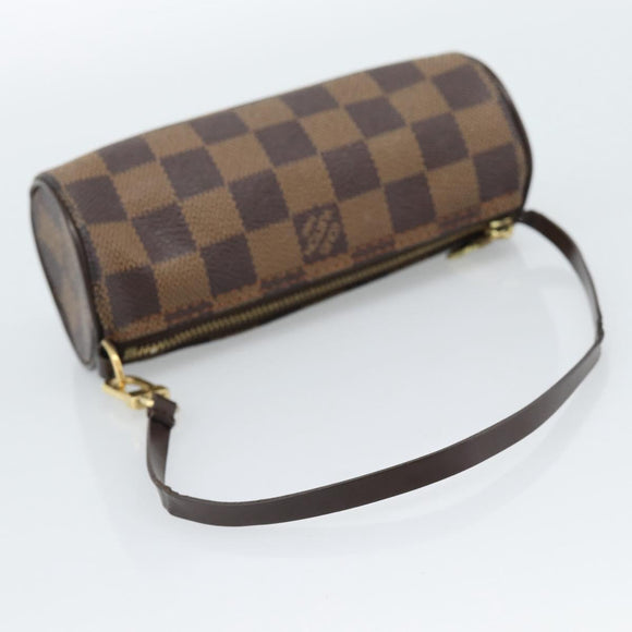 LOUIS VUITTON Damier Ebene Papillon Pouch LV Auth 184346