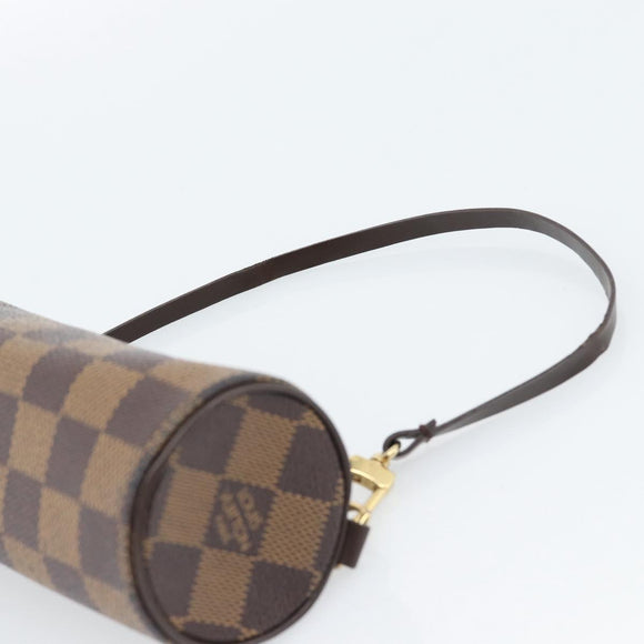 LOUIS VUITTON Damier Ebene Papillon Pouch LV Auth 184346