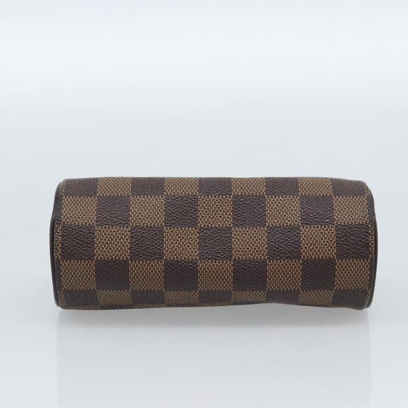 LOUIS VUITTON Damier Ebene Papillon Pouch LV Auth 184346