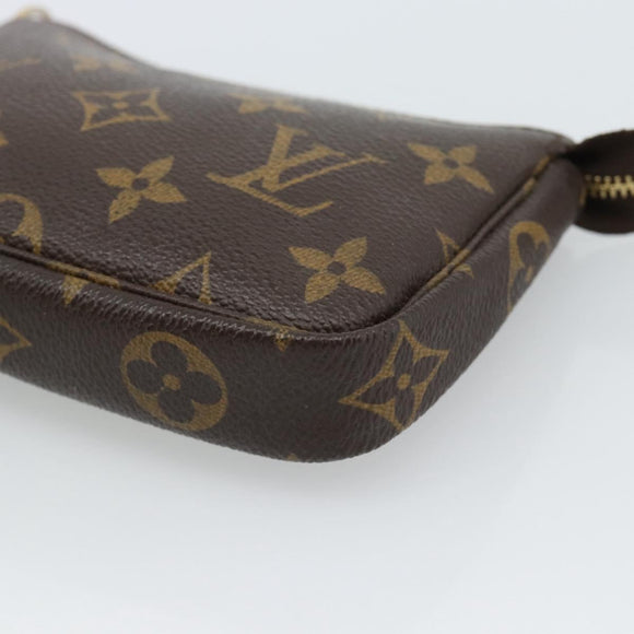 LOUIS VUITTON Monogram Mini Pochette Accessoires Beutel N41667 LV Auth 184348A