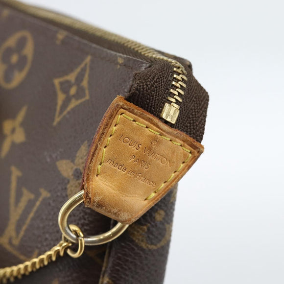 LOUIS VUITTON Monogram Mini Pochette Accessoires Beutel N41667 LV Auth 184348A
