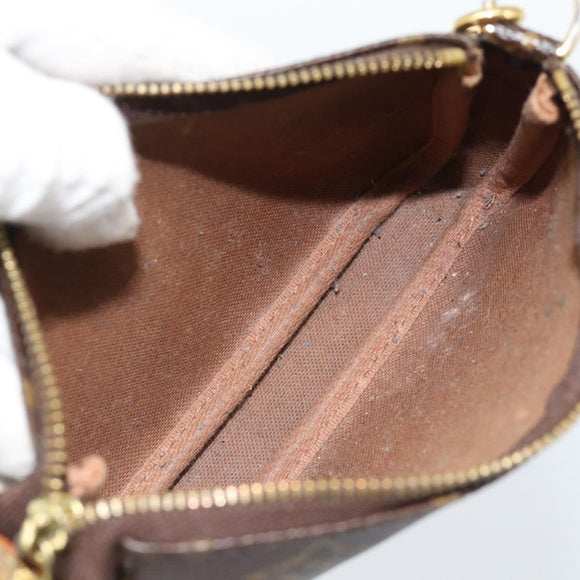 LOUIS VUITTON Monogram Mini Pochette Accessoires Beutel N41667 LV Auth 184348A
