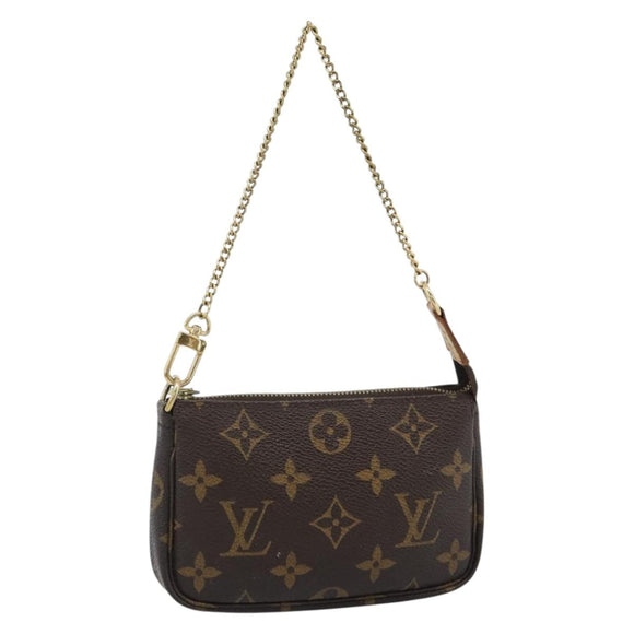 LOUIS VUITTON Monogram Mini Pochette Accessoires Beutel N41667 LV Auth 184348A