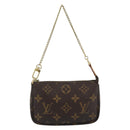 LOUIS VUITTON Monogram Mini Pochette Accessoires Beutel N41667 LV Auth 184348A-13