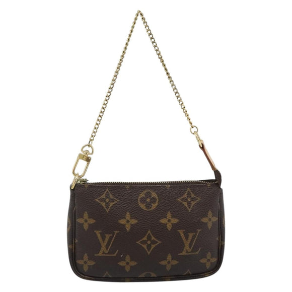 LOUIS VUITTON Monogram Mini Pochette Accessoires Beutel N41667 LV Auth 184348A