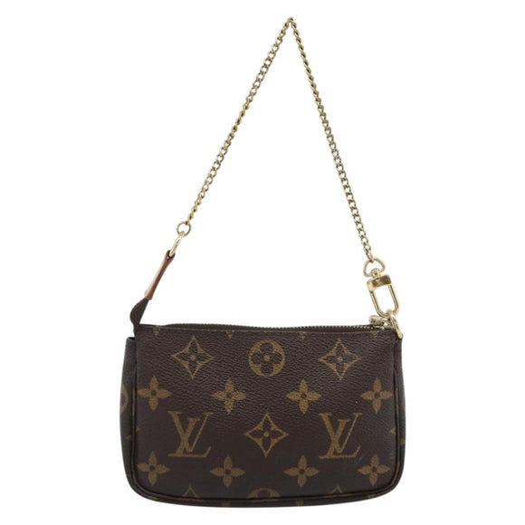 LOUIS VUITTON Monogram Mini Pochette Accessoires Beutel N41667 LV Auth 184348A
