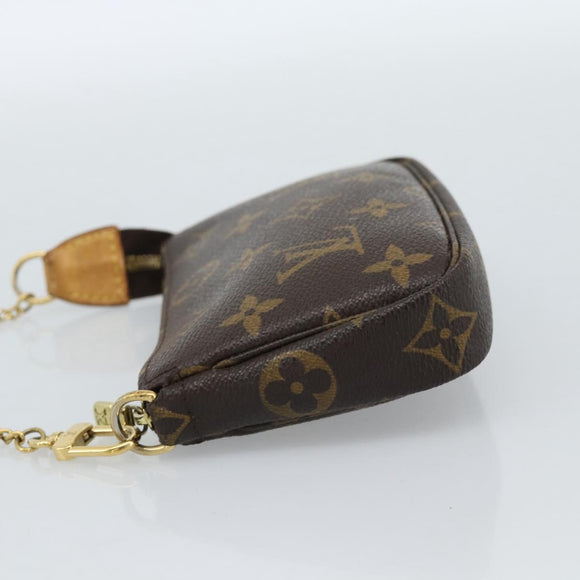 LOUIS VUITTON Monogram Mini Pochette Accessoires Beutel N41667 LV Auth 184348A