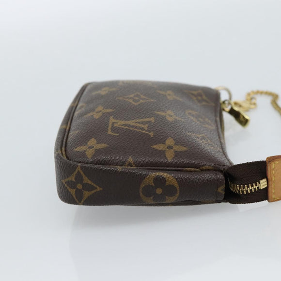 LOUIS VUITTON Monogram Mini Pochette Accessoires Beutel N41667 LV Auth 184348A
