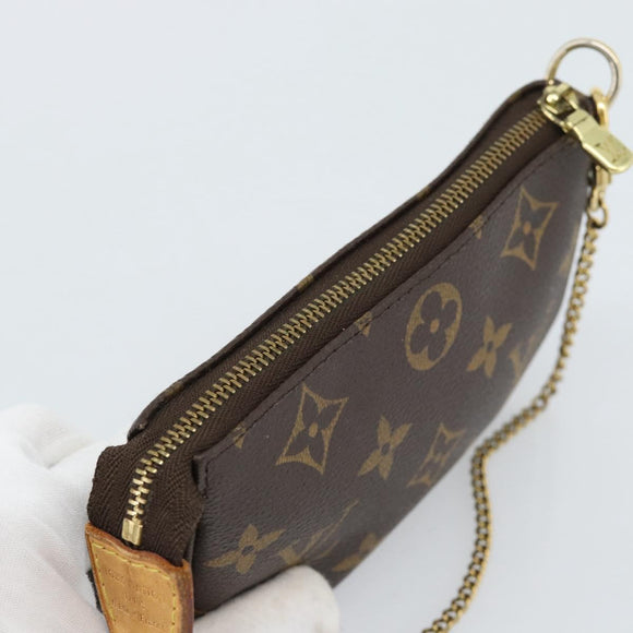 LOUIS VUITTON Monogram Mini Pochette Accessoires Beutel N41667 LV Auth 184348A