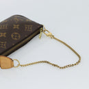 LOUIS VUITTON Monogram Mini Pochette Accessoires Beutel N41667 LV Auth 184348A-7