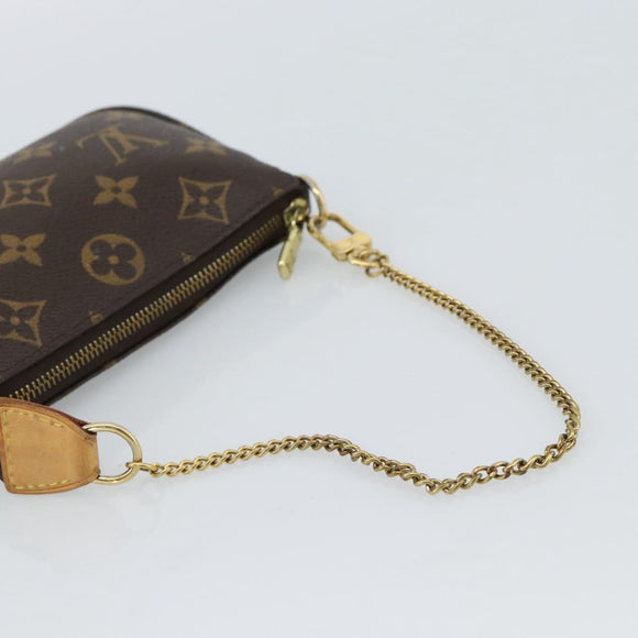 LOUIS VUITTON Monogram Mini Pochette Accessoires Beutel N41667 LV Auth 184348A