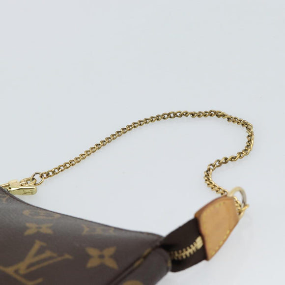 LOUIS VUITTON Monogram Mini Pochette Accessoires Beutel N41667 LV Auth 184348A