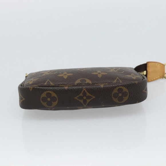 LOUIS VUITTON Monogram Mini Pochette Accessoires Beutel N41667 LV Auth 184348A