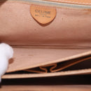 CELINE Macadam Canvas Horse Carriage Bag PVC Leather Brown Gold Auth 184354A-20
