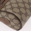 GUCCI GG Supreme Web Sherry Line Bag PVC Beige Gold 001 115 6655 Auth 184355-15