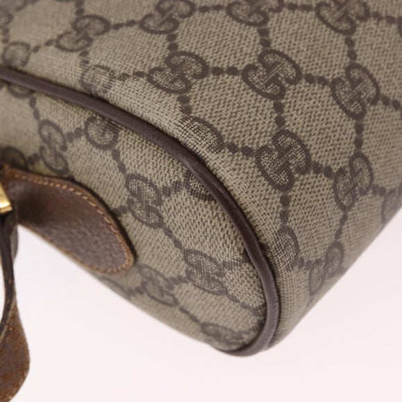 GUCCI GG Supreme Web Sherry Line Bag PVC Beige Gold 001 115 6655 Auth 184355