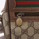 GUCCI GG Supreme Web Sherry Line Bag PVC Beige Gold 001 115 6655 Auth 184355-20