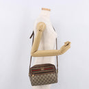 GUCCI GG Supreme Web Sherry Line Bag PVC Beige Gold 001 115 6655 Auth 184355-23