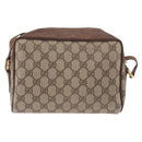 GUCCI GG Supreme Web Sherry Line Bag PVC Beige Gold 001 115 6655 Auth 184355-2