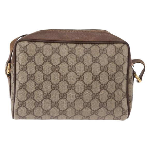 GUCCI GG Supreme Web Sherry Line Bag PVC Beige Gold 001 115 6655 Auth 184355