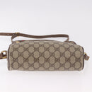 GUCCI GG Supreme Web Sherry Line Bag PVC Beige Gold 001 115 6655 Auth 184355-5