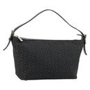 CELINE C Sulky Shoulder Bag Canvas Black Silver Auth 184359A-1