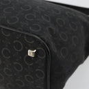CELINE C Sulky Shoulder Bag Canvas Black Silver Auth 184359A-10