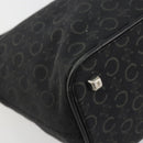 CELINE C Sulky Shoulder Bag Canvas Black Silver Auth 184359A-11