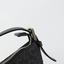 CELINE C Sulky Shoulder Bag Canvas Black Silver Auth 184359A-14