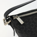 CELINE C Sulky Shoulder Bag Canvas Black Silver Auth 184359A-15