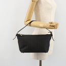 CELINE C Sulky Shoulder Bag Canvas Black Silver Auth 184359A-23