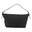 CELINE C Sulky Shoulder Bag Canvas Black Silver Auth 184359A-3