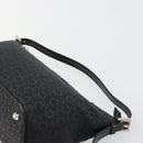 CELINE C Sulky Shoulder Bag Canvas Black Silver Auth 184359A-8
