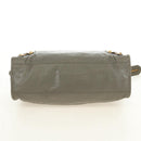 BALENCIAGA The Giant City Hand Bag Leather 2way Gray Gold 281770 Auth 184362M-11