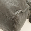 BALENCIAGA The Giant City Hand Bag Leather 2way Gray Gold 281770 Auth 184362M-15