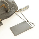 BALENCIAGA The Giant City Hand Bag Leather 2way Gray Gold 281770 Auth 184362M-17