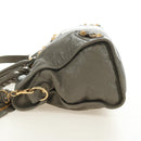 BALENCIAGA The Giant City Hand Bag Leather 2way Gray Gold 281770 Auth 184362M-4