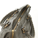 BALENCIAGA The Giant City Hand Bag Leather 2way Gray Gold 281770 Auth 184362M-6