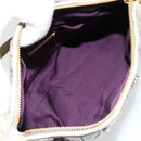 Miu Miu Matelasse Accessory Pouch Leather Gray Gold Auth 184365M-10