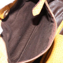 PRADA Hand Bag Canvas Beige Gold Auth 184366-21