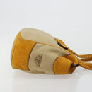 PRADA Hand Bag Canvas Beige Gold Auth 184366-4