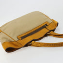 PRADA Hand Bag Canvas Beige Gold Auth 184366-6