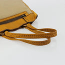 PRADA Hand Bag Canvas Beige Gold Auth 184366-7